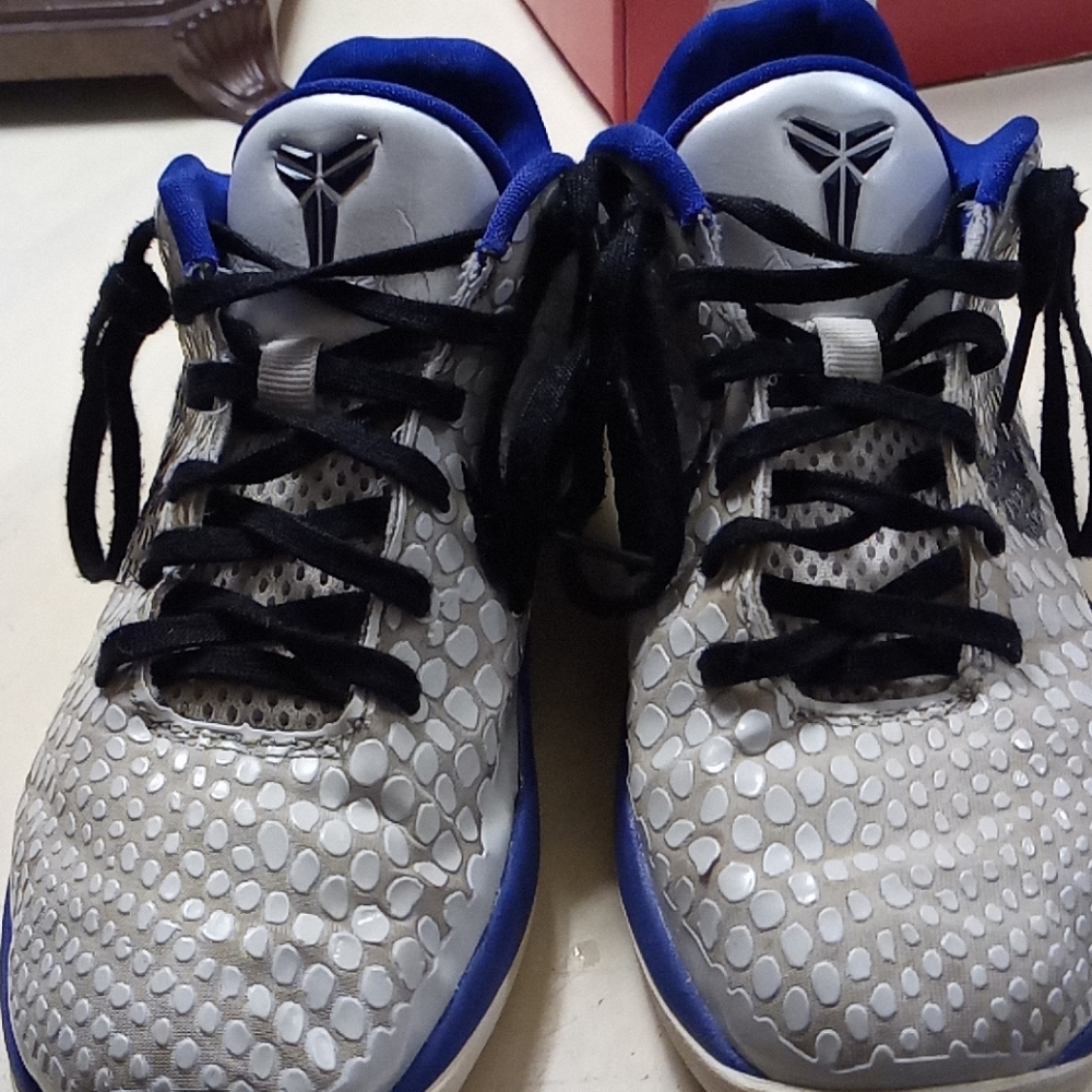 Kobe white and blue venomenon shoes